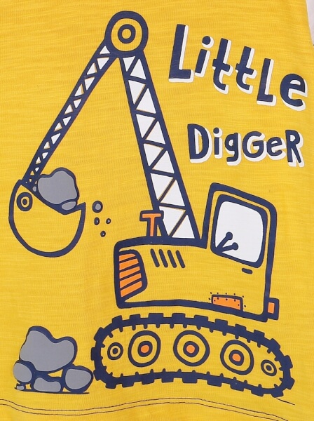 Áo thun bé trai tay ngắn CF B0220012 (2Y,Vàng)