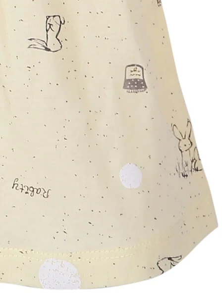 Đầm thun bé gái CF G0220005 (9M,Vàng)