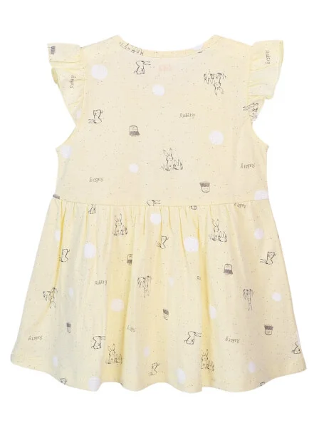 Đầm thun bé gái CF G0220005 (9M,Vàng)