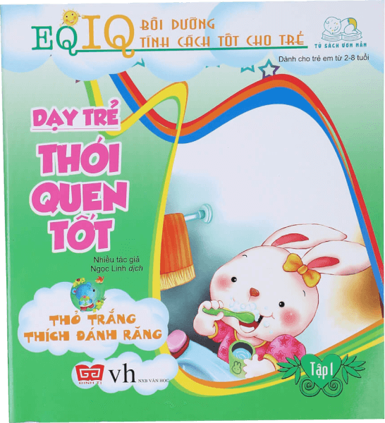 EQ-IQ Bồi dưỡng tính cách tốt cho trẻ - Dạy trẻ thói quen tốt 1(35N) - Thỏ con thích đánh răng