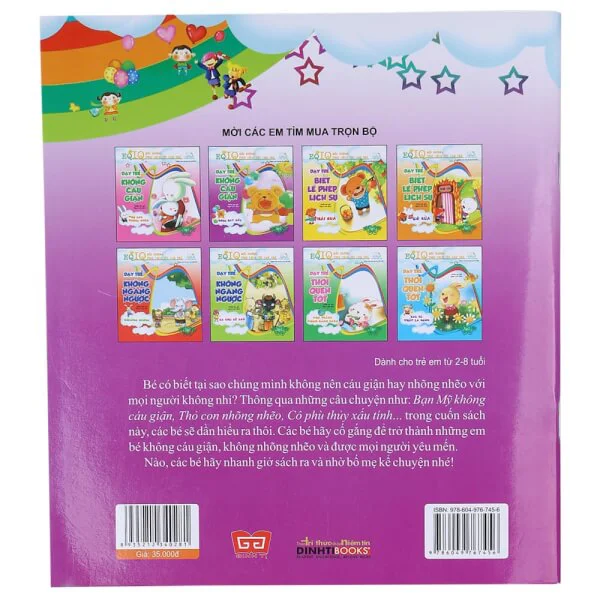 EQ-IQ Bồi dưỡng tính cách tốt cho trẻ - Dạy trẻ không cáu giận 2(35N) - Bóng bay gấu