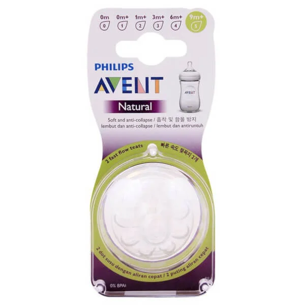 Núm ty Philips Avent mô phỏng tự nhiên (SCF658/23, 9M+)
