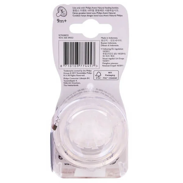 Núm ty Philips Avent mô phỏng tự nhiên (SCF658/23, 9M+)