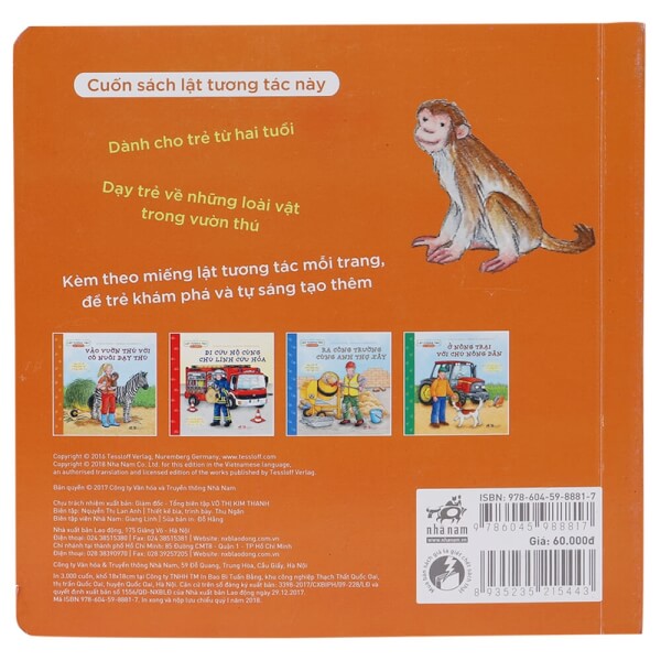 Sách lật tương tác - Vào vườn thú với cô nuôi dạy thú