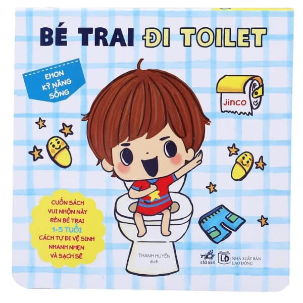Ehon kỹ năng sống - Bé trai đi toilet