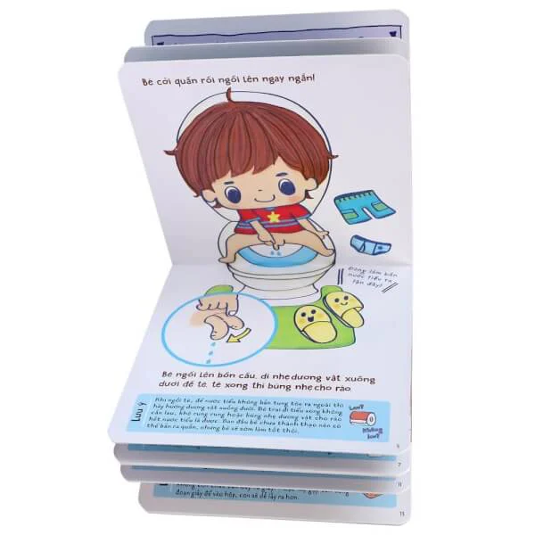 Ehon kỹ năng sống - Bé trai đi toilet