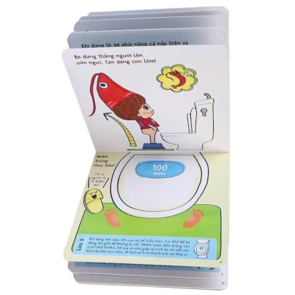 Ehon kỹ năng sống - Bé trai đi toilet