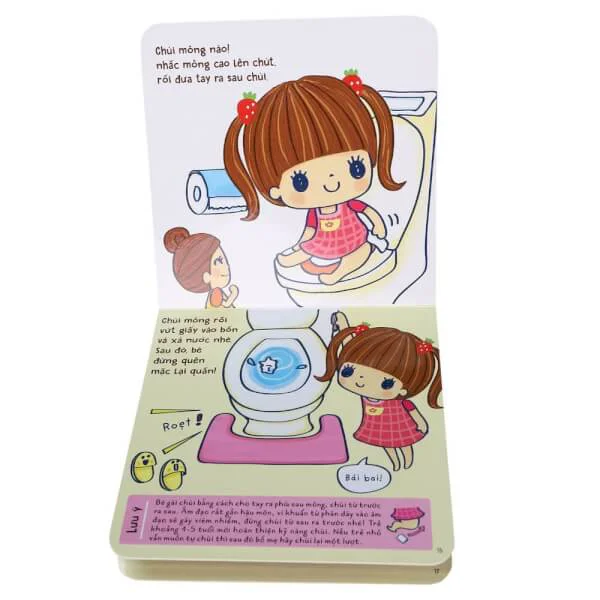 Ehon kỹ năng sống - Bé gái đi toilet