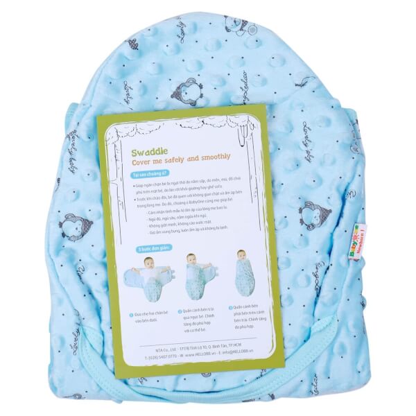 Swaddle bong bóng BabyOne (kem,hồng,xanh)