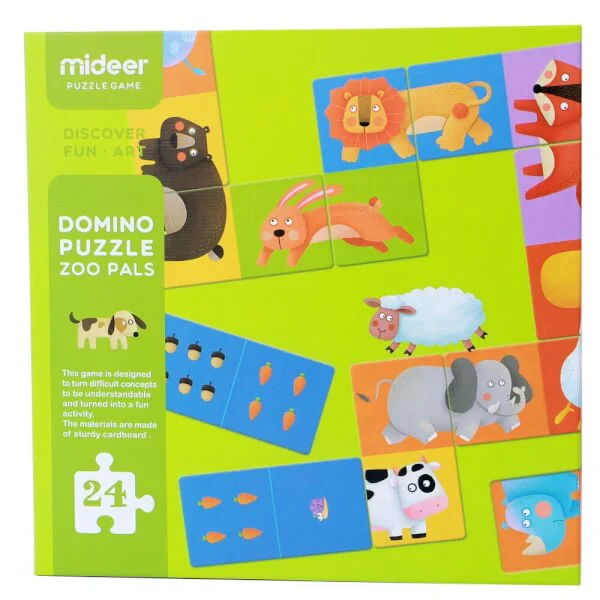 Bộ xếp hình giấy domino động vật 24pcs MD3044