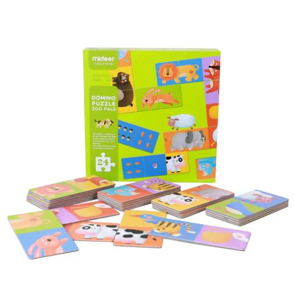 Bộ xếp hình giấy domino động vật 24pcs MD3044