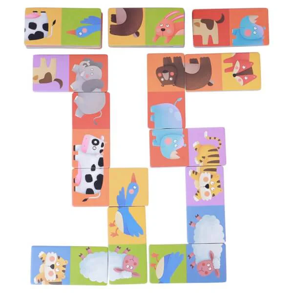 Bộ xếp hình giấy domino động vật 24pcs MD3044