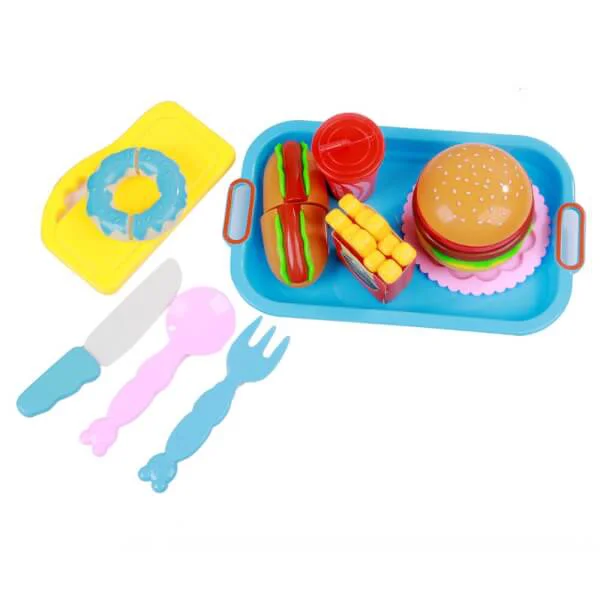 Đồ chơi cắt thức ăn nhanh set 10 món RFD314634