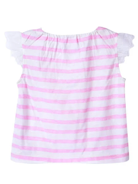 Áo thun bé gái tay ngắn CF G0320012 (2Y,Hồng)