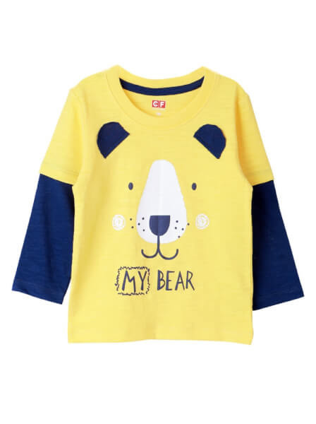 Áo thun bé trai tay dài CF B0420041 (Vàng)