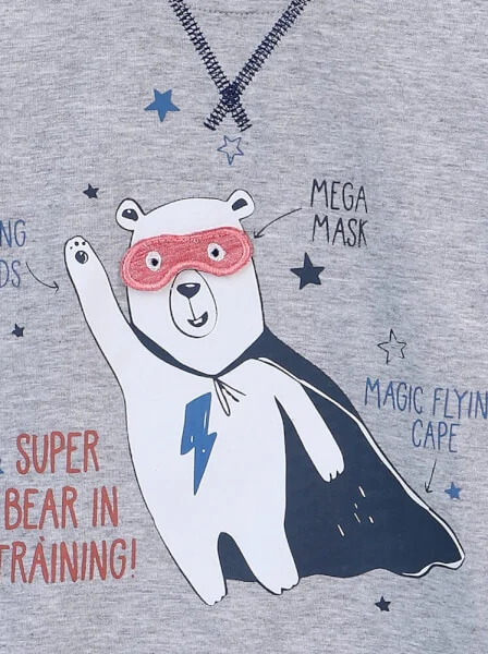 Áo thun bé trai tay dài CF B0320021 (Xám)