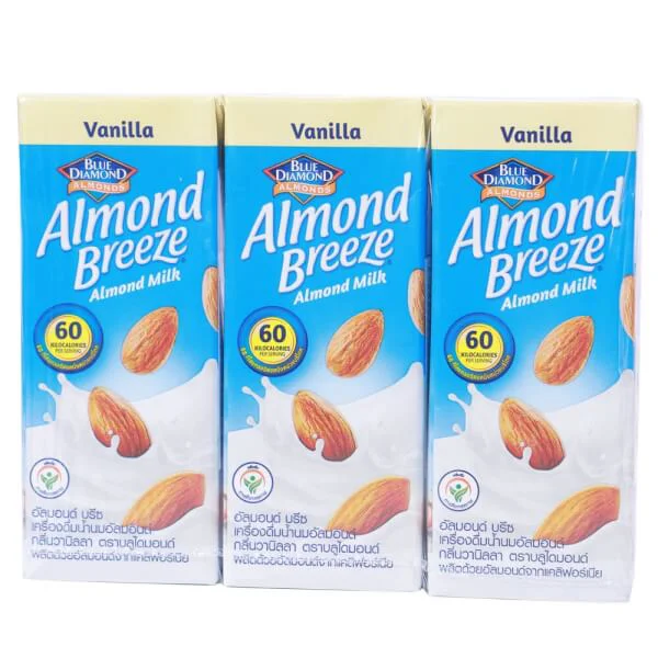Sữa hạt hạnh nhân Almond Breeze - Vị Vanilla 180ml (Lốc 3)