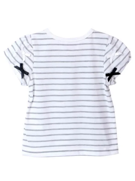 Áo thun bé gái tay ngắn CF G0320005 (Xám)