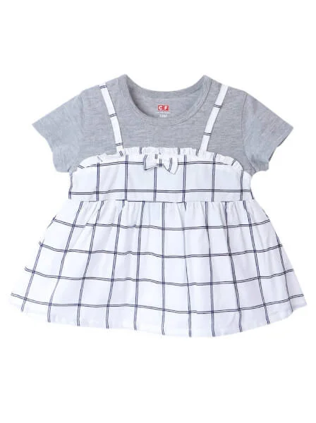 Áo thun bé gái tay ngắn CF G0320002 (Trắng)