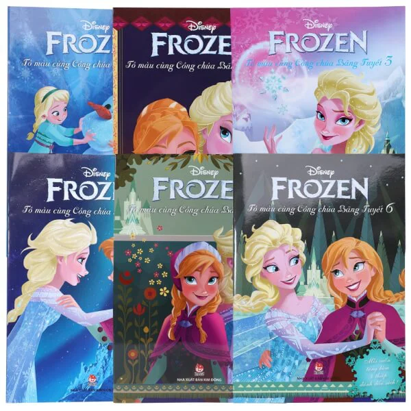 Combo 6 quyển Frozen - Tô màu cùng Công chúa Băng Tuyết