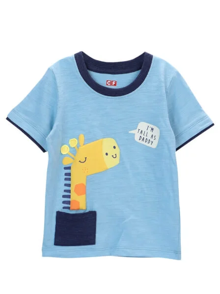 Áo thun bé trai tay ngắn CF B0220007 (Xanh)