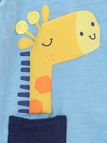 Áo thun bé trai tay ngắn CF B0220007 (Xanh)