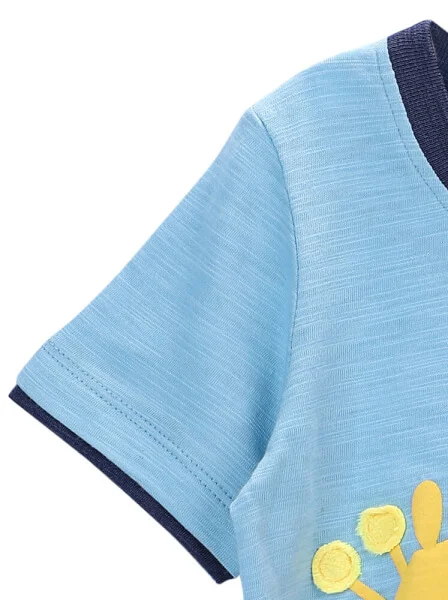 Áo thun bé trai tay ngắn CF B0220007 (Xanh)