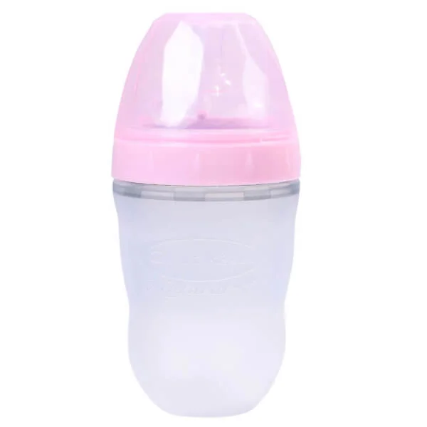 Combo 2 Bình sữa Gluck Baby Natural silicone cổ rộng 240ml (MMD240, Hồng)