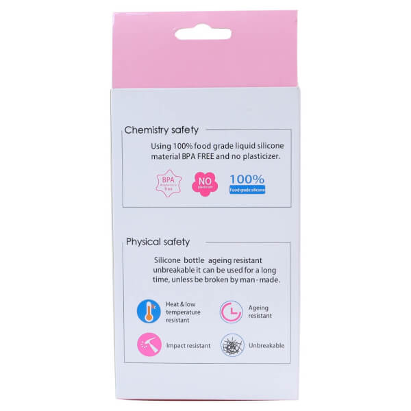 Combo 2 Bình sữa Gluck Baby Premium silicone có tay cầm cổ rộng 240ml (Hồng)