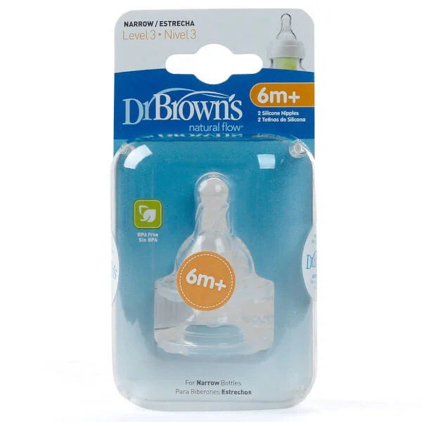 Núm ty bình sữa cổ hẹp Dr Brown