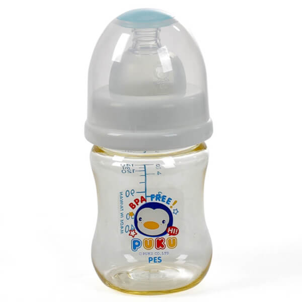 Bình sữa PUKU nhựa PES cổ rộng 140ml P10810