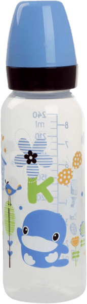 Bình sữa Kuku nhựa PP BPA Free cổ hẹp 240ml (KU5928A, Xanh)