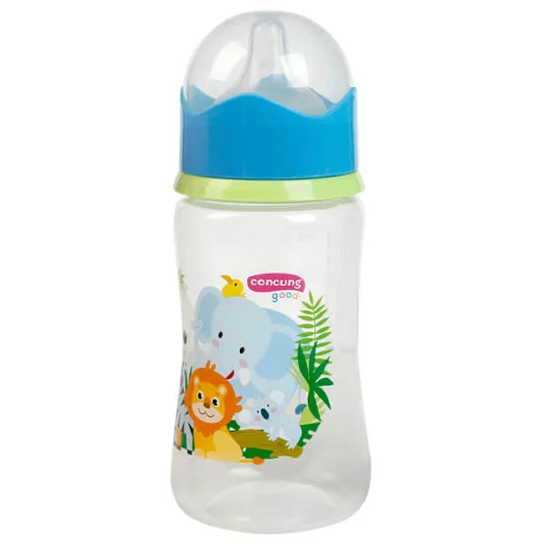 Bình sữa ConCung Good Easy Start nhựa PP BPA Free cổ rộng 250ml (Xanh dương)