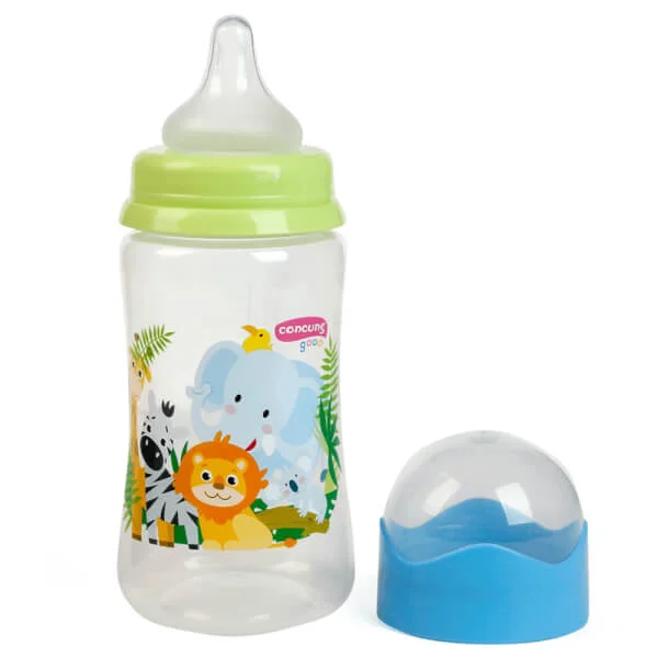 Bình sữa ConCung Good Easy Start nhựa PP BPA Free cổ rộng 250ml (Xanh dương)