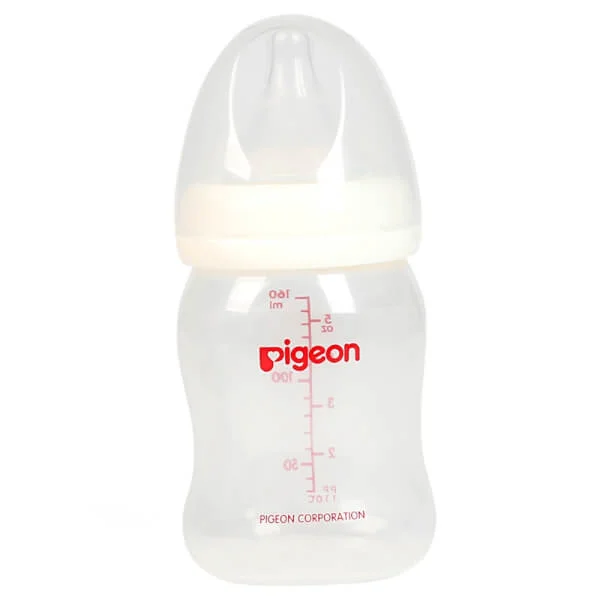 Bình sữa Pigeon nhựa PP Plus BPA Free cổ rộng 160ml