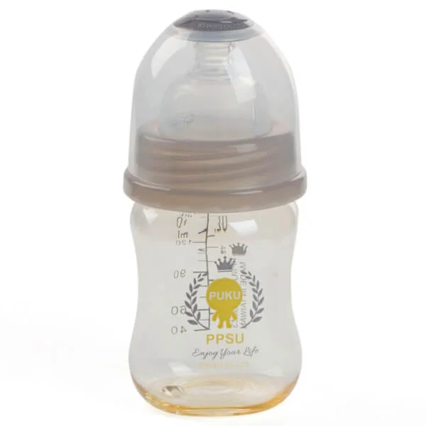 Bình sữa PUKU nhựa PPSU cổ rộng 140ml (P10817)