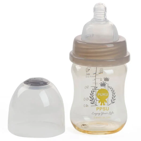 Bình sữa PUKU nhựa PPSU cổ rộng 140ml (P10817)