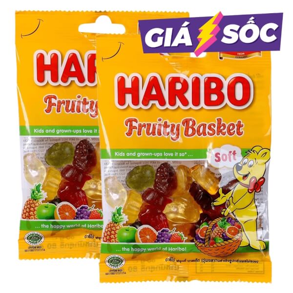 Combo 2 Kẹo dẻo Haribo Fruity basket 80g