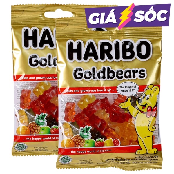 Combo 2 Kẹo dẻo Haribo Goldbears 80g