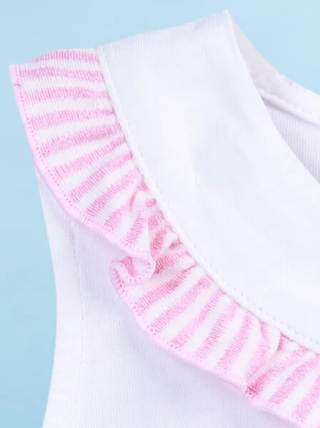 Bộ thun bé gái ngắn CF G0520016 (9M,Trắng)