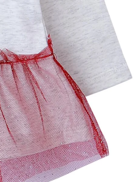 Bộ thun bé gái dài CF G0320027 Xám nhạt