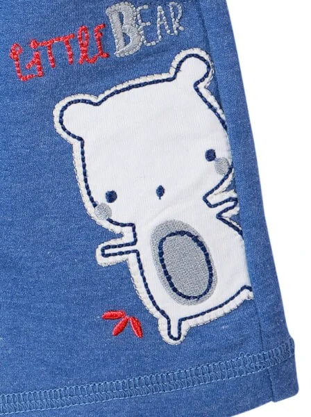 Quần thun bé trai ngắn CF B0320035 (9M,Xanh)