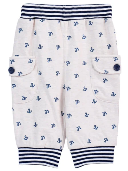 Quần thun bé trai dài CF B0320010 (9M,Kem)