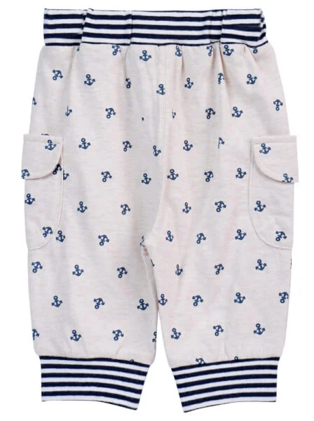 Quần thun bé trai dài CF B0320010 (9M,Kem)