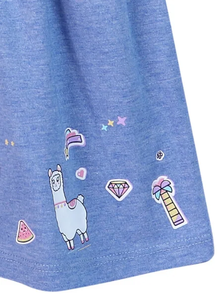 Đầm thun bé gái CF G0420049 (9M,Xanh)