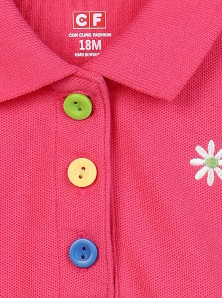 Đầm thun bé gái CF G0320023 Hồng