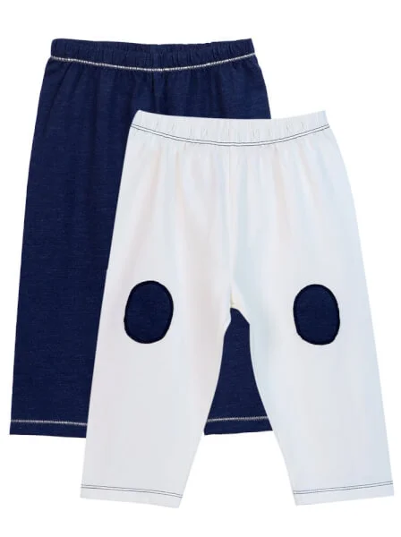 Cặp 2 quần thun bé trai dài CF B0420021 (Xanh)