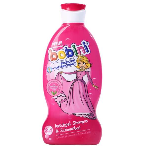 Sữa tắm và gội dành cho trẻ em  3&1 Công chúa nhỏ Bobini 330ml