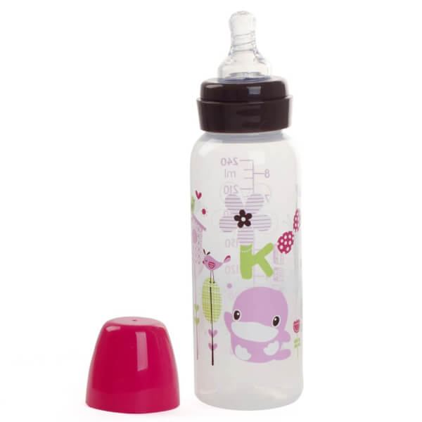 Combo 2 Bình sữa Kuku nhựa PP BPA Free cổ hẹp 240ml (KU5928A, Hồng)