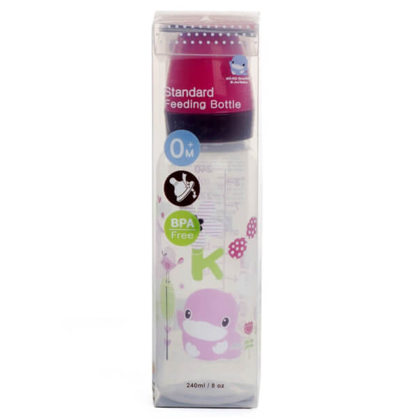 Combo 2 Bình sữa Kuku nhựa PP BPA Free cổ hẹp 240ml (KU5928A, Hồng)